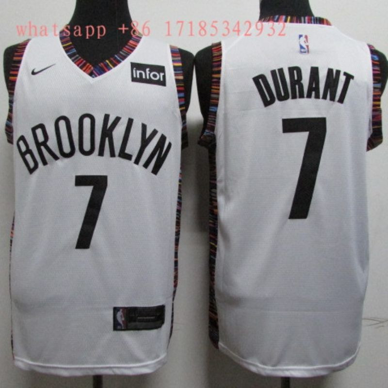 Brooklyn Nets Kevin Durant #7 2020 NBA New Arrival White Jersey