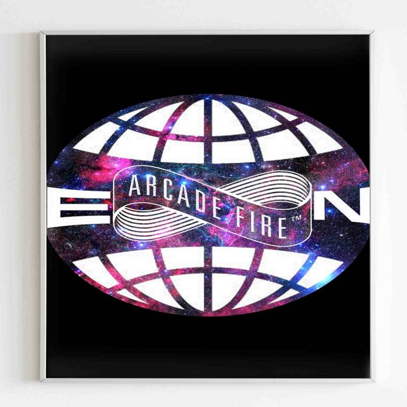 Arcade Fire Everything Now Logo Galaxy Nebula Poster