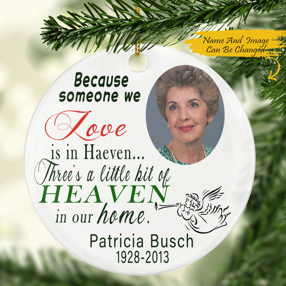 Personalized Some One We Love Is In Heaven Memorial Custom Name – Circle Ornament