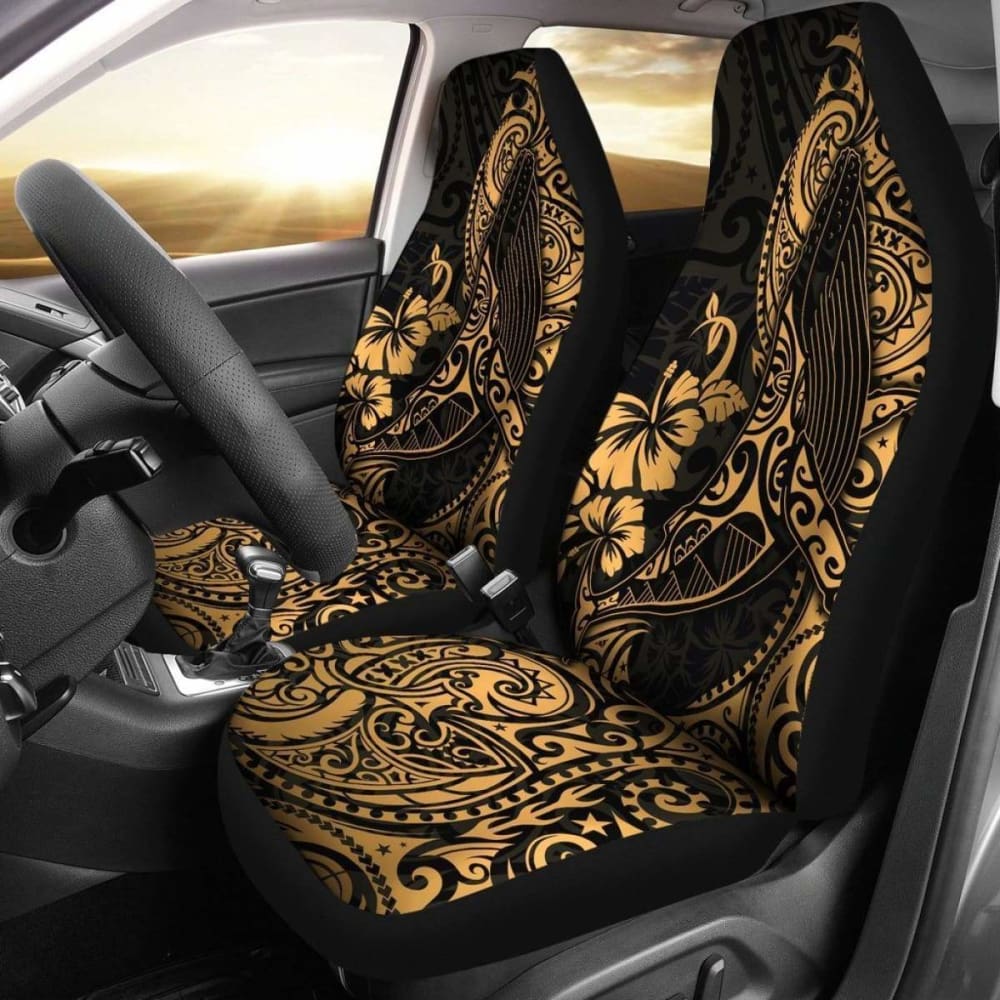 Polynesian Hawaii Car Seat Covers – Polynesian Golden Humpback Whale – 102802