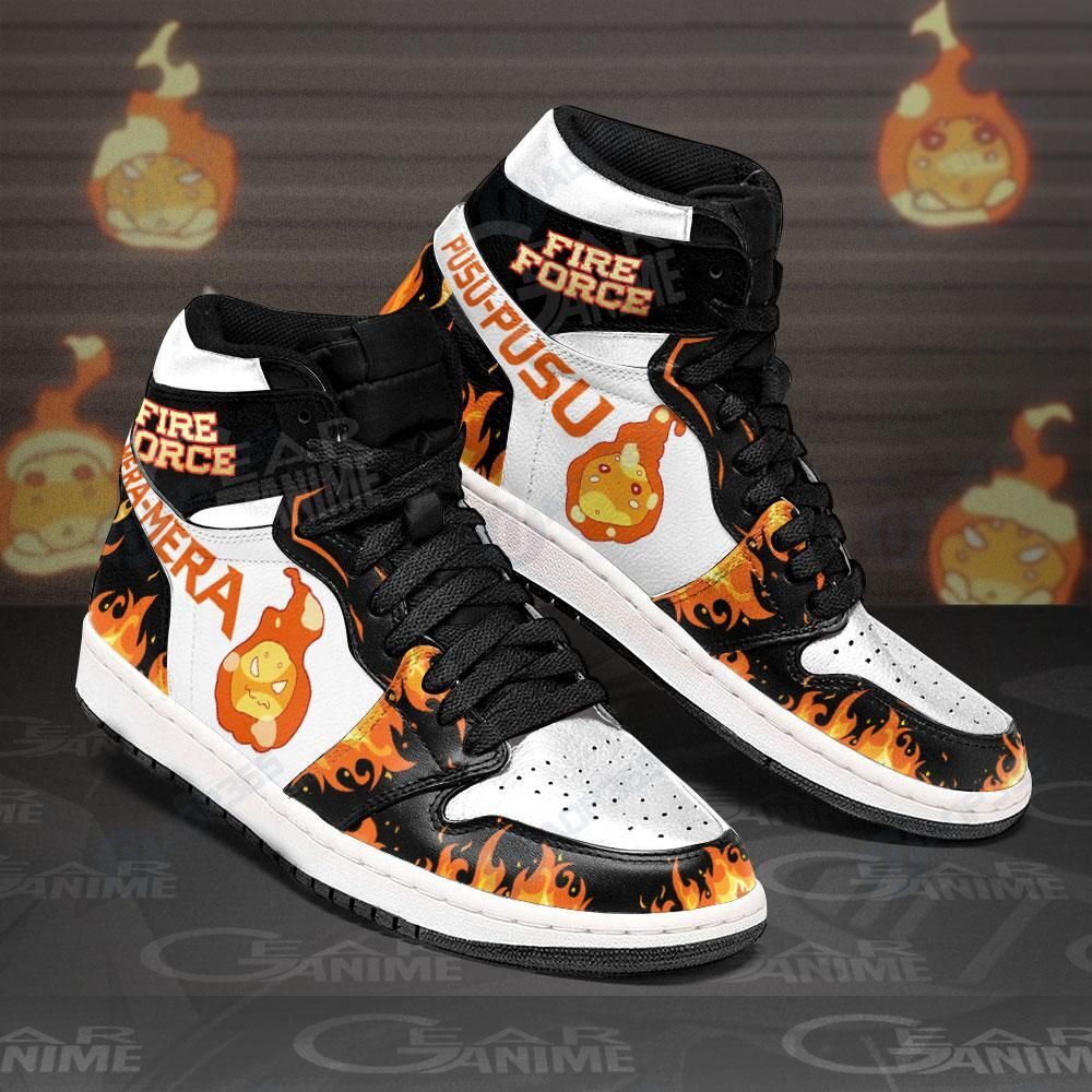 Fire Force Pusu Mera Sneakers Custom Anime Shoes Air Jordan 13 Shoes Hajd2403255