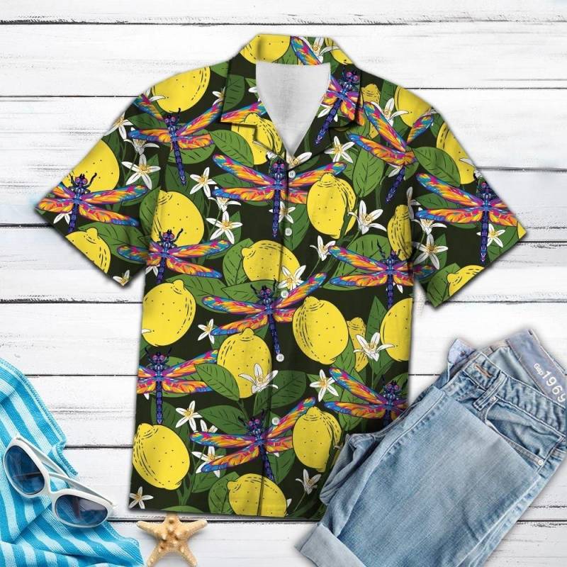 Artsyhomes Dragonfly Lemons Tropical Hawaiian Ha23438