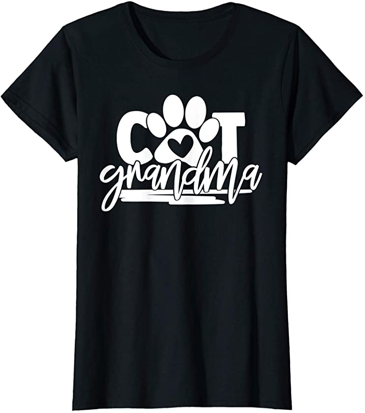 Womens Cat Grandma Gifts Shirt for Kitten Cats Lover Grandma T-Shirt