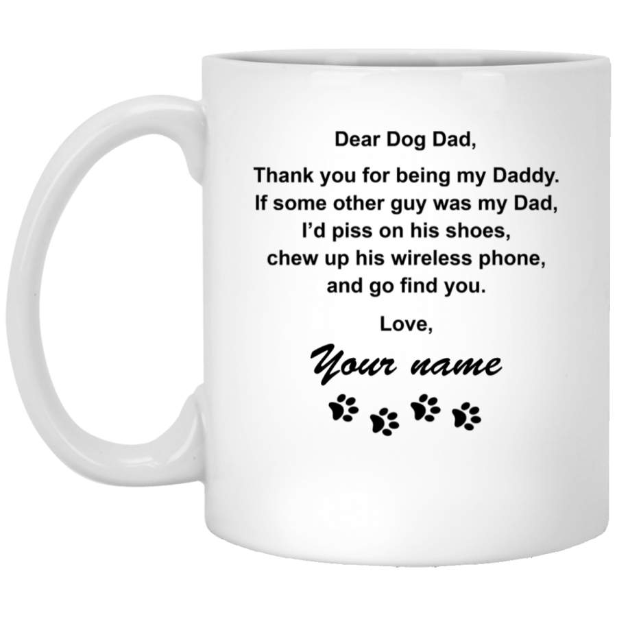 AGR Dear Dog Dad mug