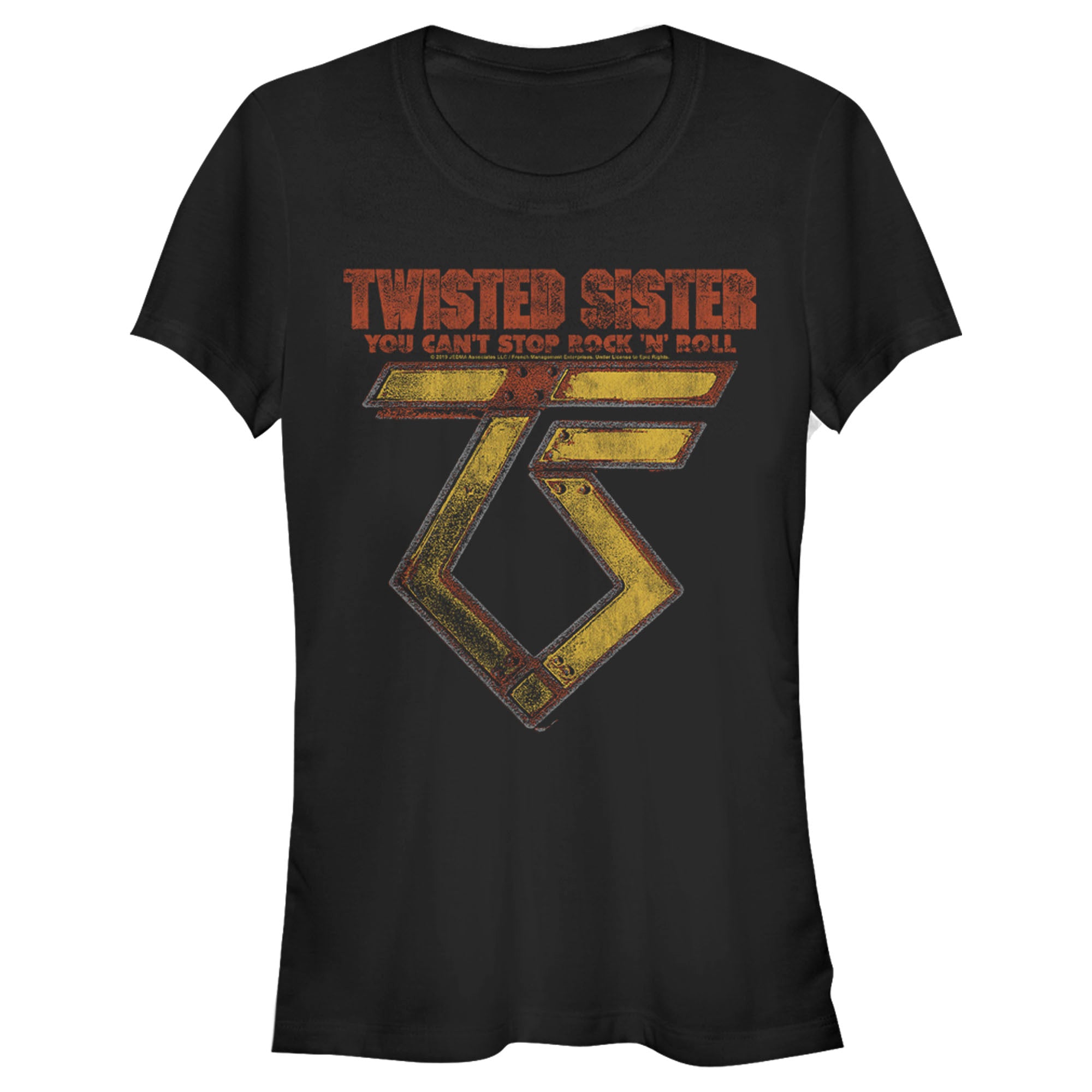 Twisted Sister Junior’S You Can’T Stop Rock ‘N’ Roll  T-Shirt