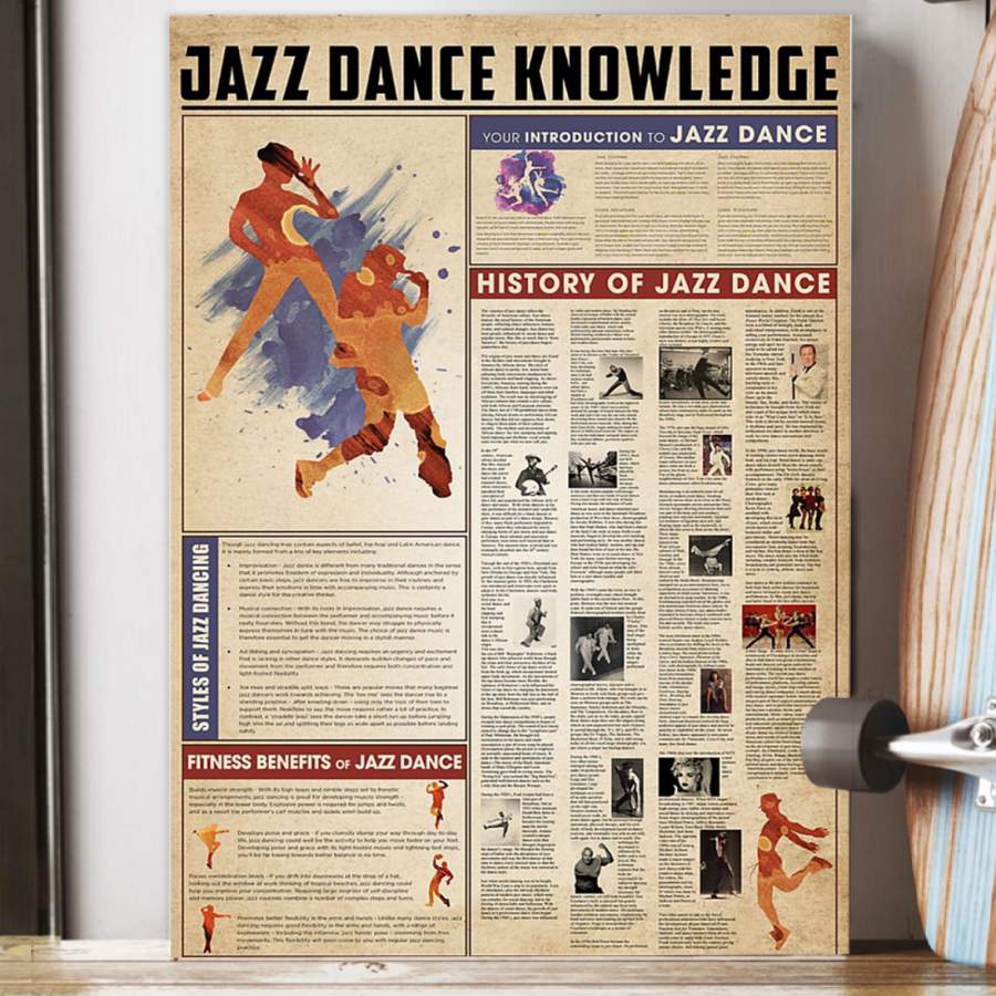 Jazz Dance Knowledge Trending Gift For JAzz Music Lovers Poster