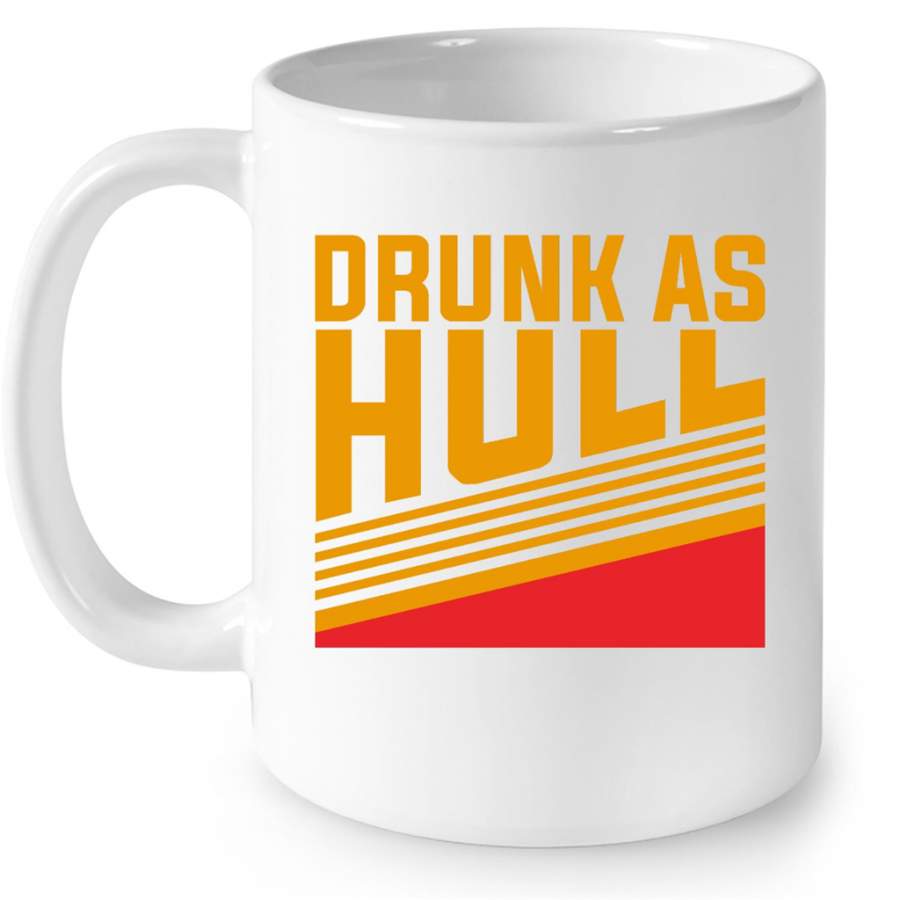 Drunk As Hull, Classic Vintage – Full-Wrap Coffee White Mug