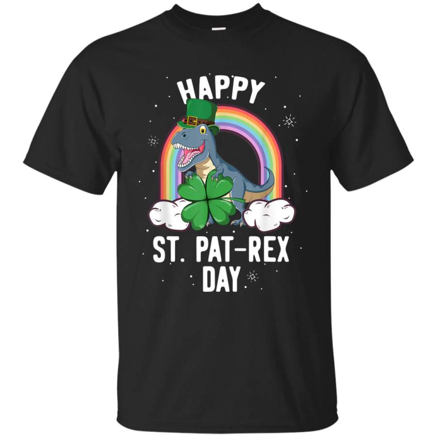 T-Rex Happy St Patricks Day Pat Trex Pun Dinosaur Kid’s T-Shirt