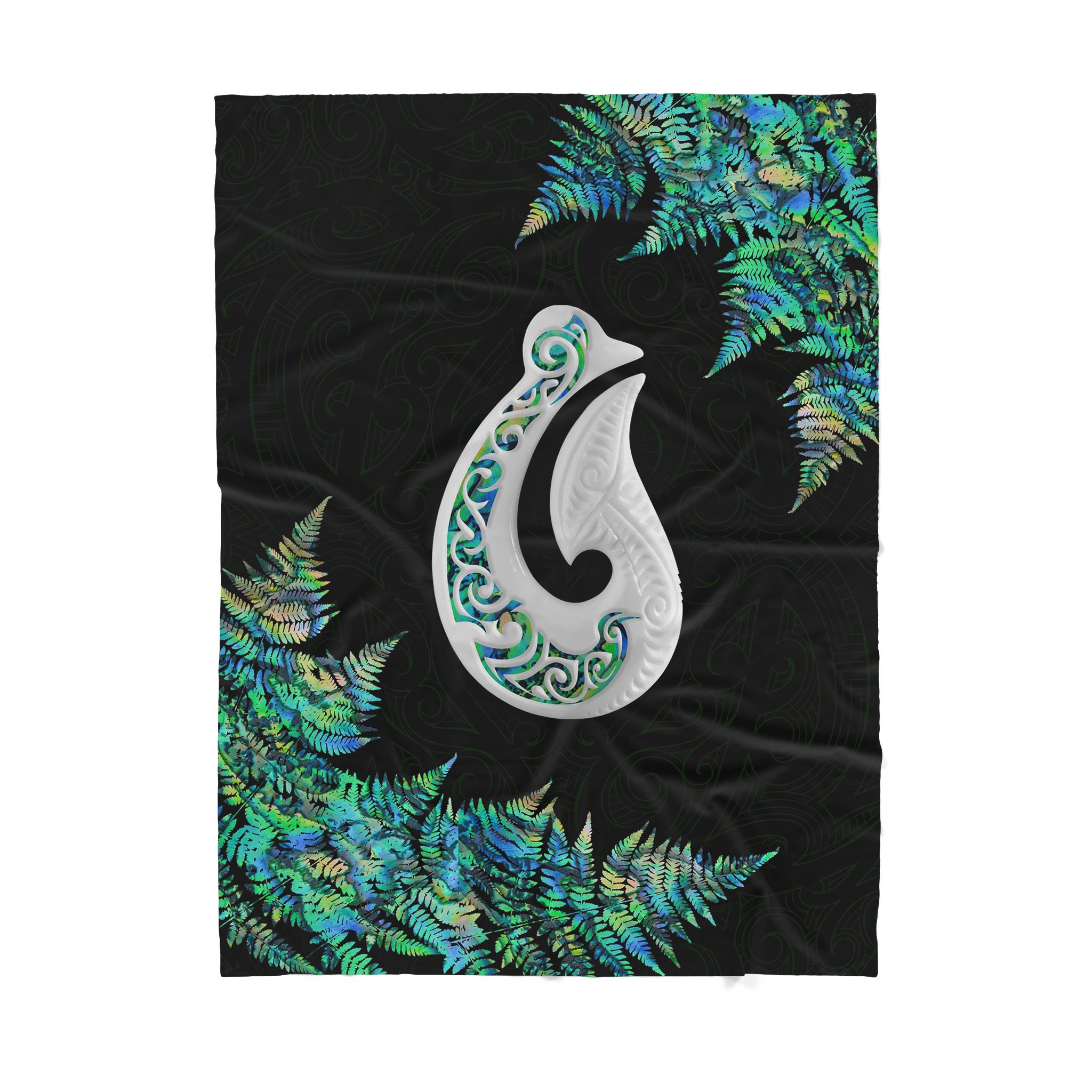 Custom Blanket Maori Paua Shell Fish Hook – Sherpa Blanket DL