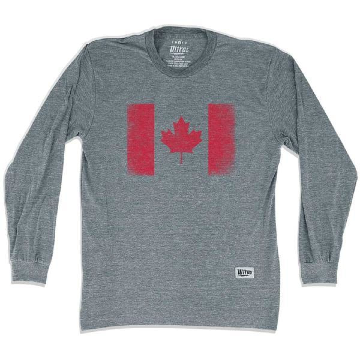 Canada Vintage Flag Soccer Long Sleeve T-shirt