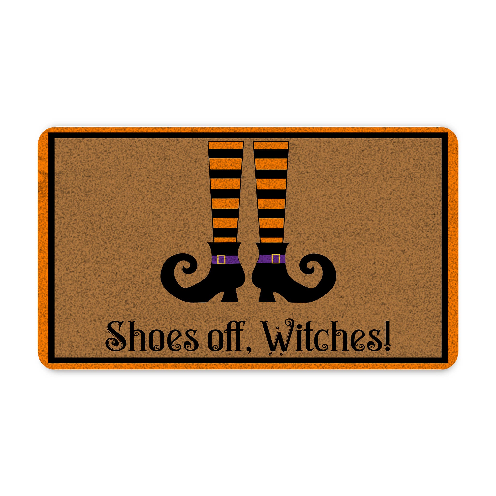 Halloween Doormat – Shoes Off Witches| Cute Halloween Decor, Witches House Decoration, Spooky Welcome Mat, Welcome Witches To Halloween Party, Horror Night| Nh09