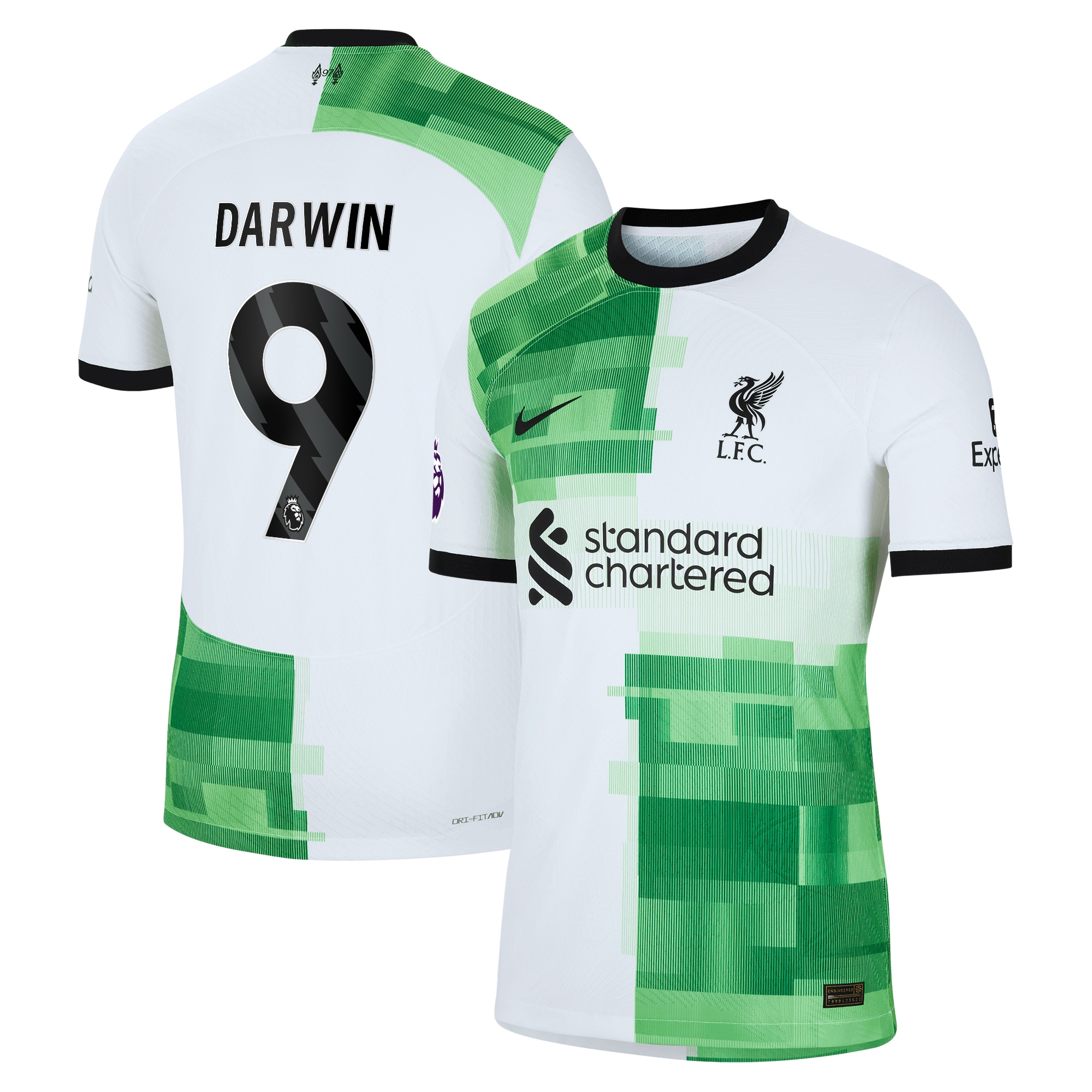 Darwin Núñez Liverpool 2023/24 Away Authentic Jersey – White