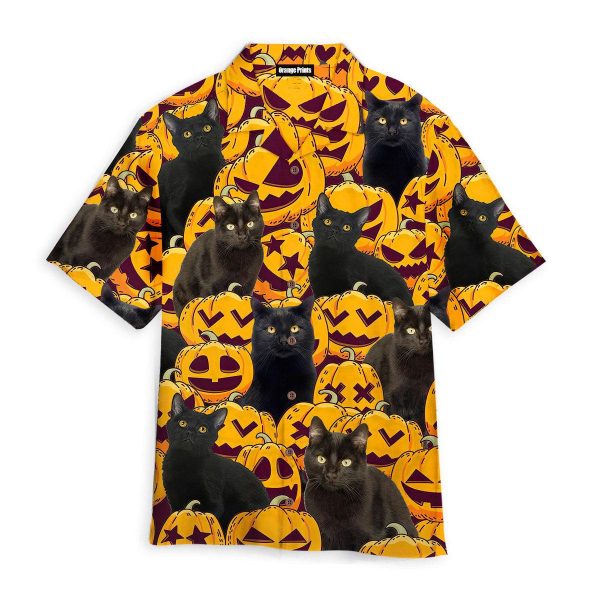 Black Cat Halloween Hawaii Shirt For Men Women Ha21256