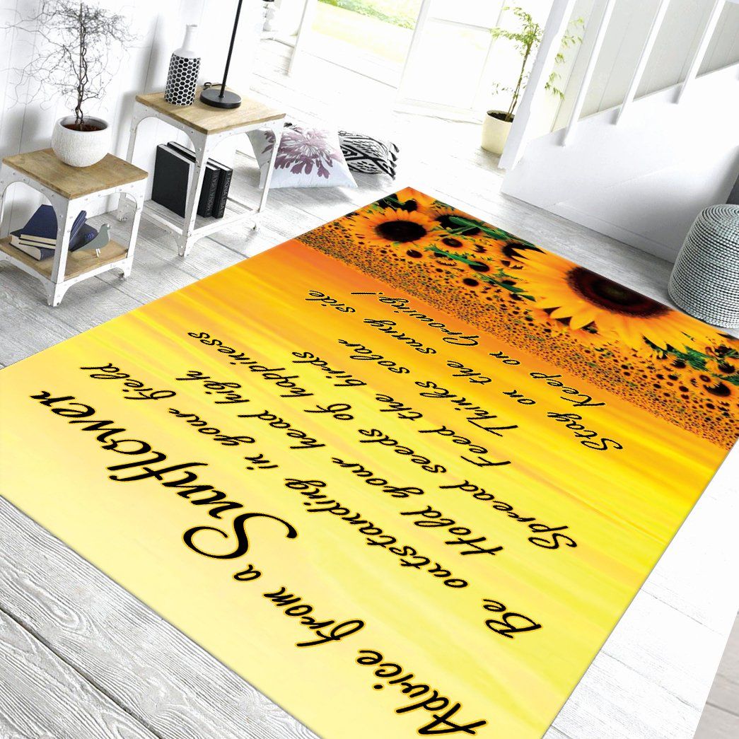 Casespring 3D Custom Square Carpet Sunflower