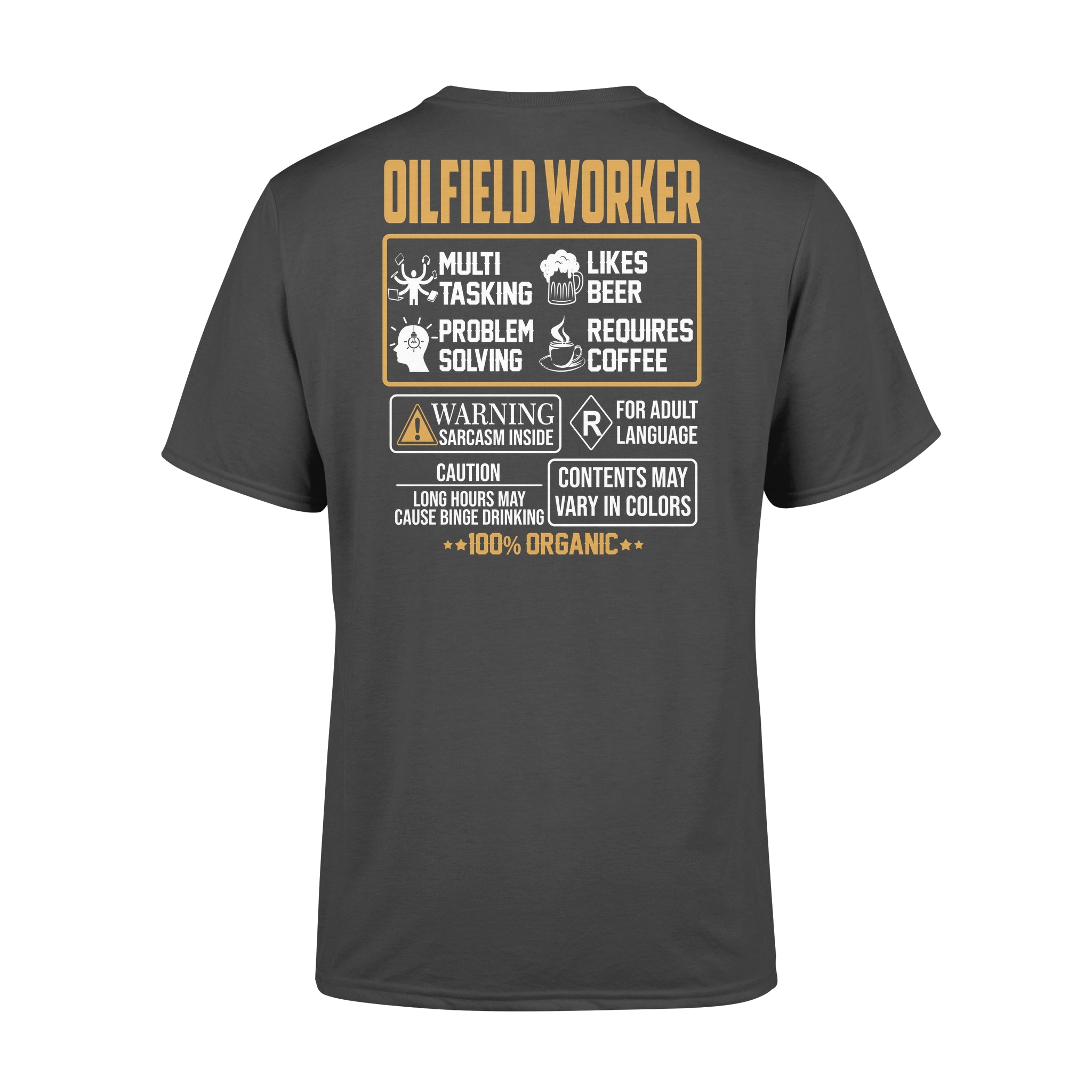 Oilfield Worker Multi Tasking Likes Beer Problem Solving – Premium T-shirt