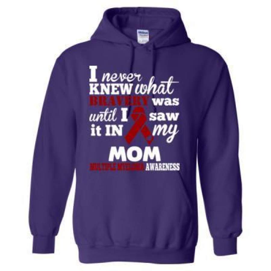 AGR I Never Knew Bravery Saw It In My Mom Multiple Myeloma Awareness – Heavy Blend™ Hooded Sweatshirt