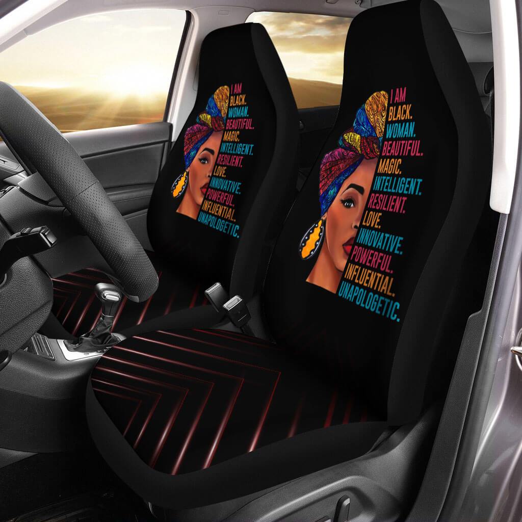 Melanin Automotive Seat Covers I Am Black Woman Beautiful Seat Protector