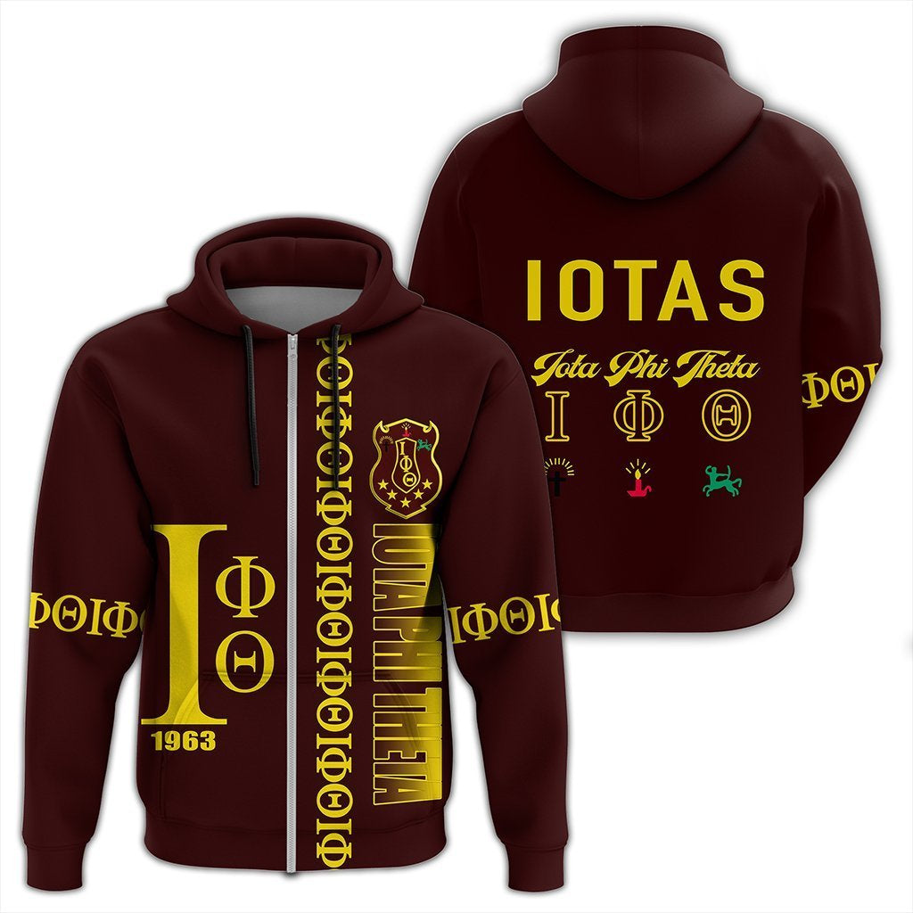 Greek Life Hoodie – Brown Iota Phi Theta  Zip Hoodie