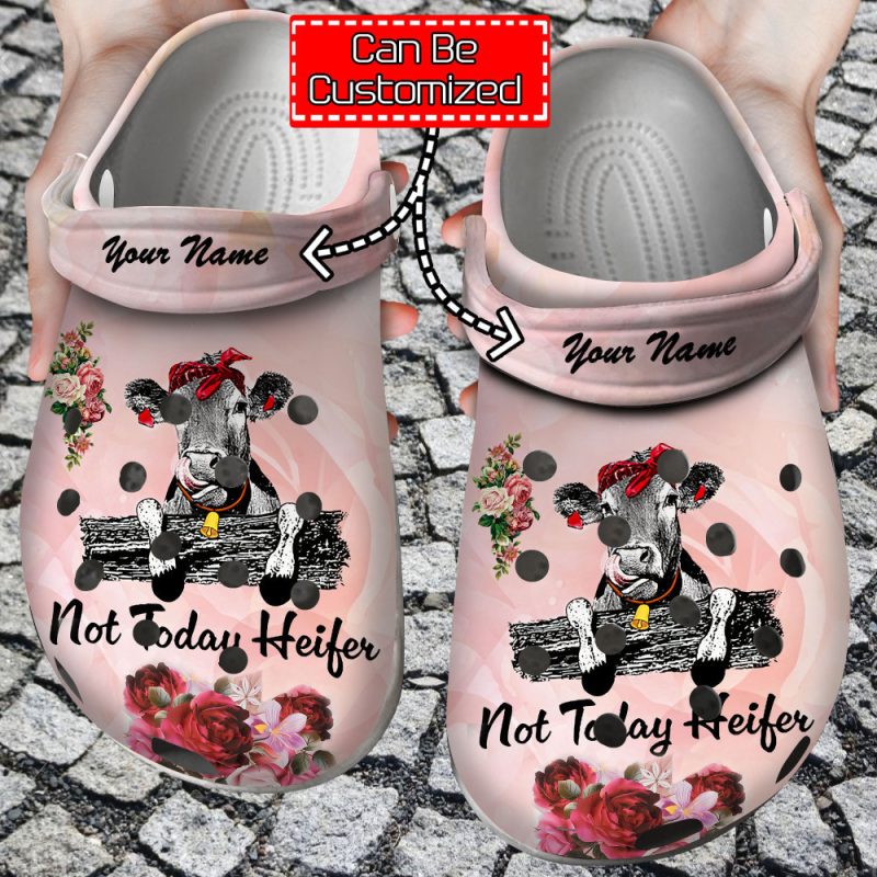 Cow Print – Personalized Not Today Heifer Croc Style Clog For Men And Women