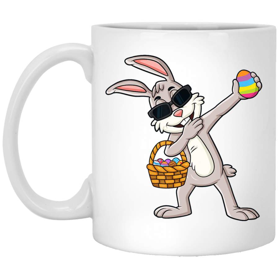 Dabbing Rabbit Easter Day Eggs Dab Boys Girls Kids White Mug