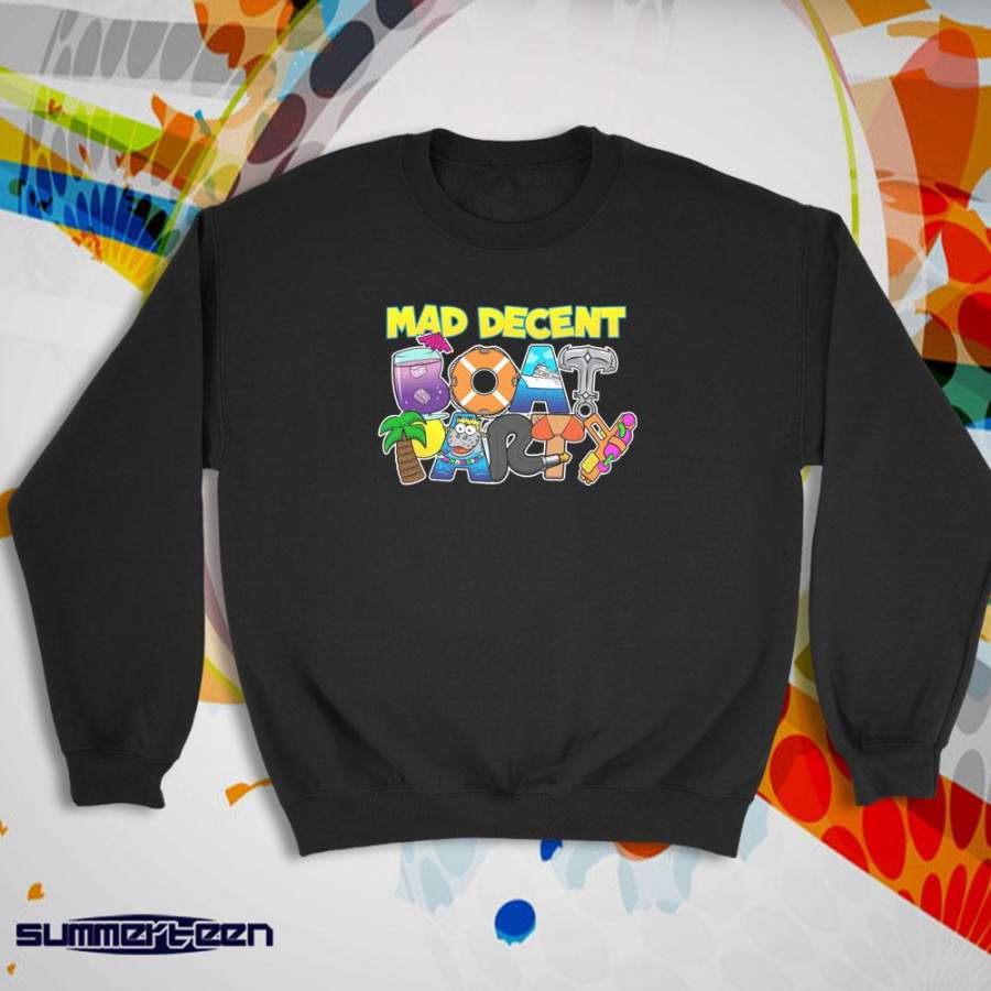 Mad Decent Boat Party Art Paint Cartoon Cute Tshirt Women’S Sweatshirt