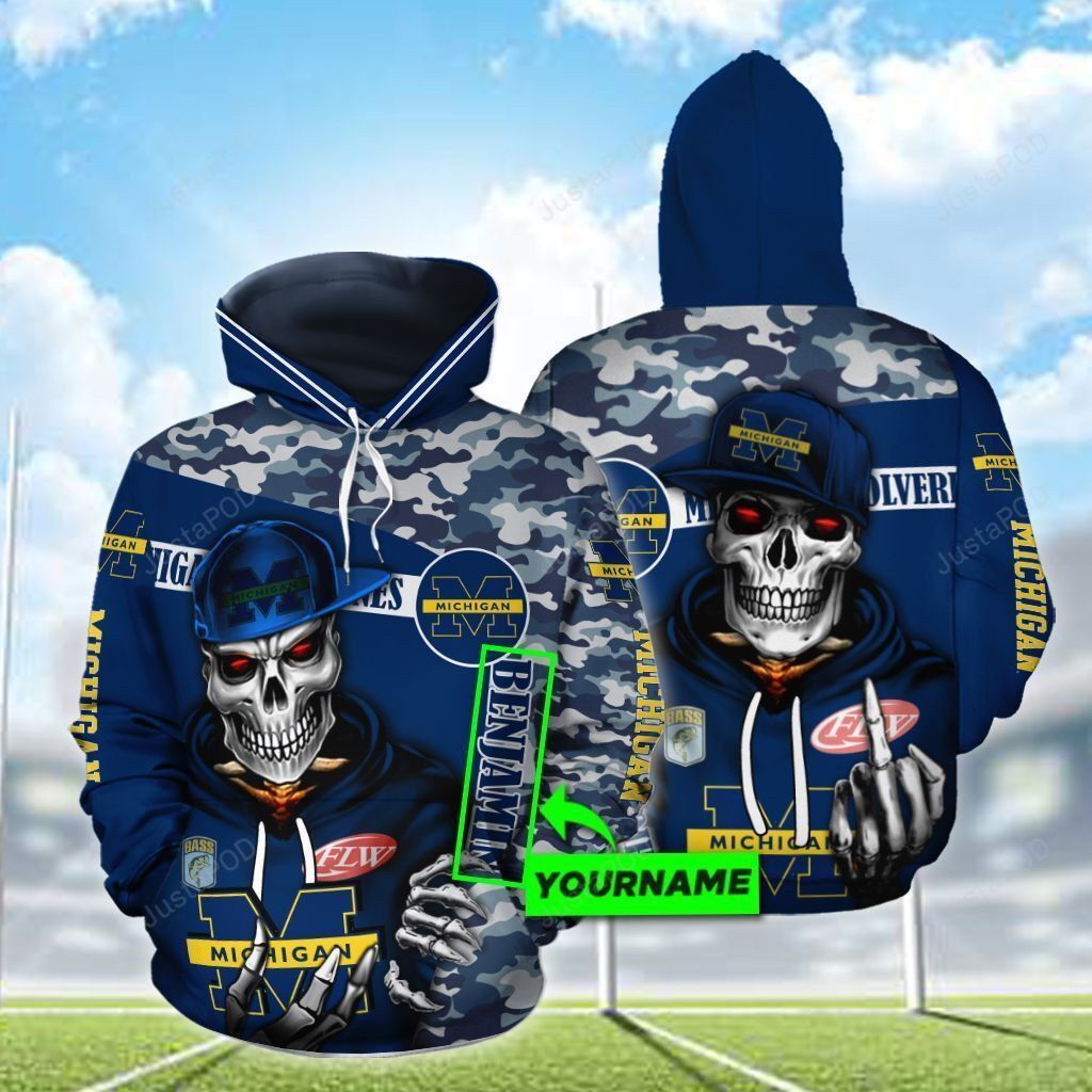 Personalized Michigan Wolverines Football Hoodie & Zip Hoodie