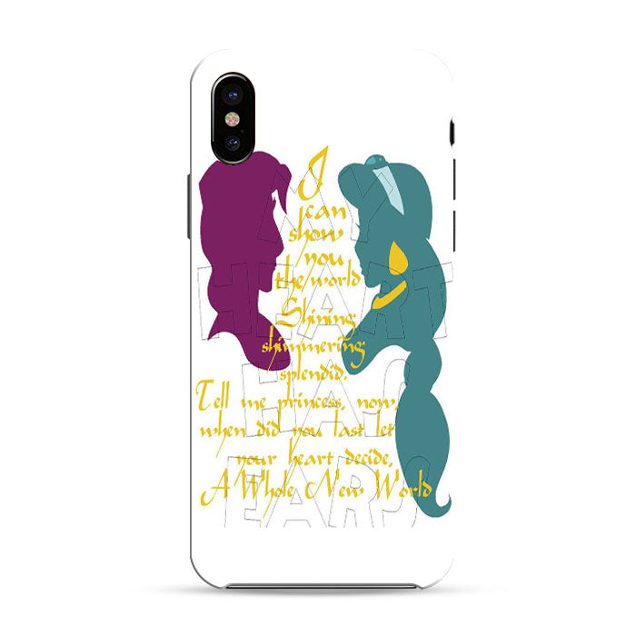 Aladdin And Jasmine Love Quotes iPhone X 3D Case