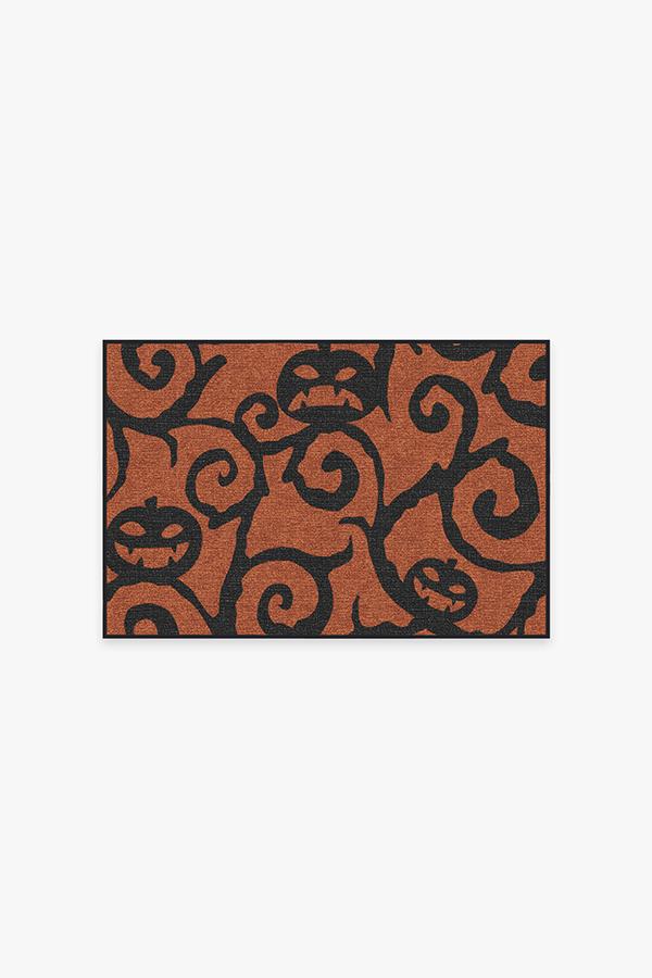 Halloween Night Rust Orange Rug