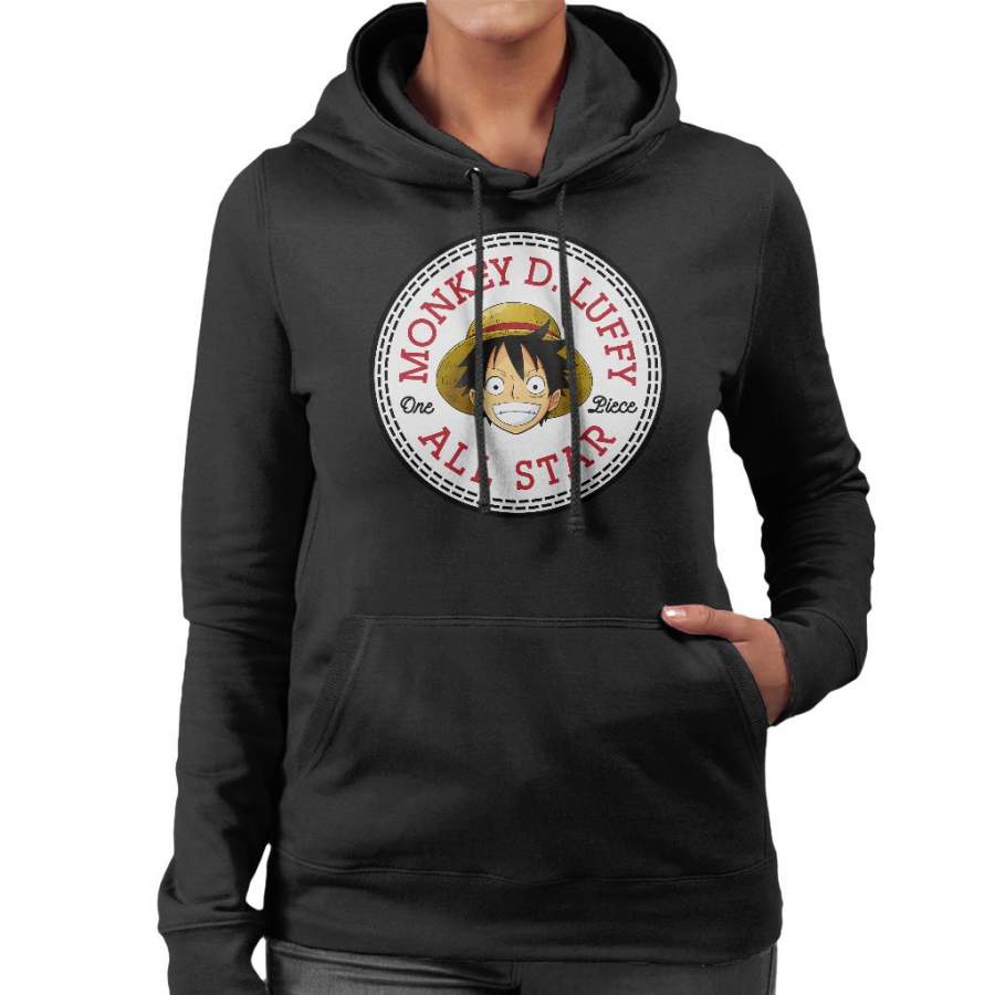 Monkey D Luffy One Piece Converse All Star Women’s Hooded Sweatshirt