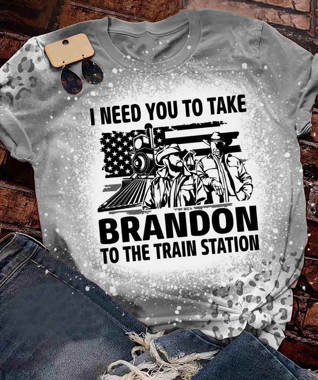 American Men Need You To Take Brandon Tshirt 3D Hoodie – Leopard Funny Shirt All Over Print For Men