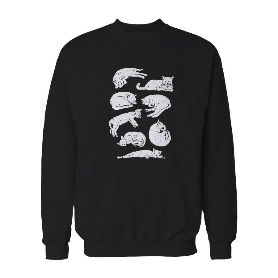 Cute Kittens And Cats Sleeping Weareyawn Typography Sweatshirt