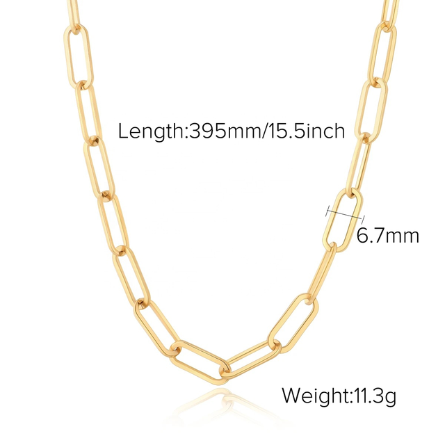 18K Gold IP Plated Stainless Steel Thick cuban link chain Chunky necklace Miami Double Layered Snake Chain Choker Necklace alx