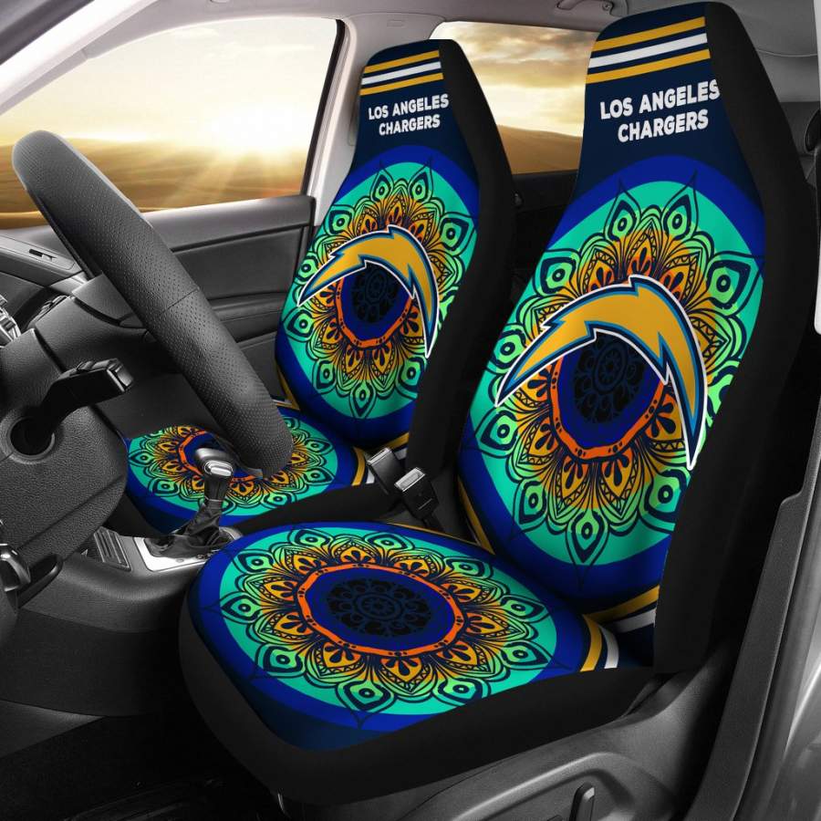 Unique Magical And Vibrant Los Angeles Chargers Car Seat Covers