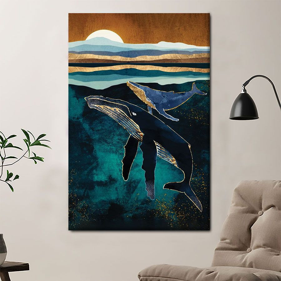 B2405 T294 Whale Art Poster & Canvas