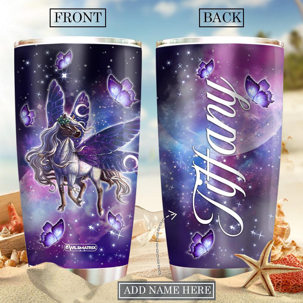 Waybackapparel Unicorn Love Butterfly 3D Tumbler