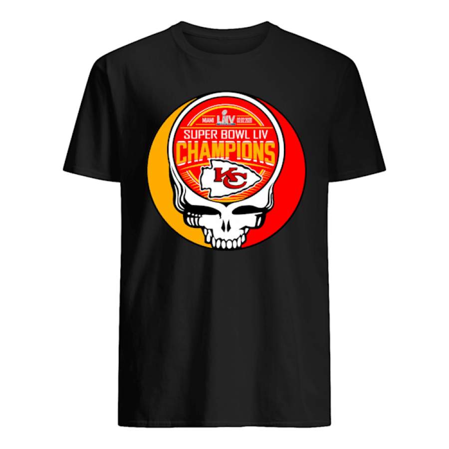 Skull Kansas City Chiefs Super Bowl LIV Champions Shirt