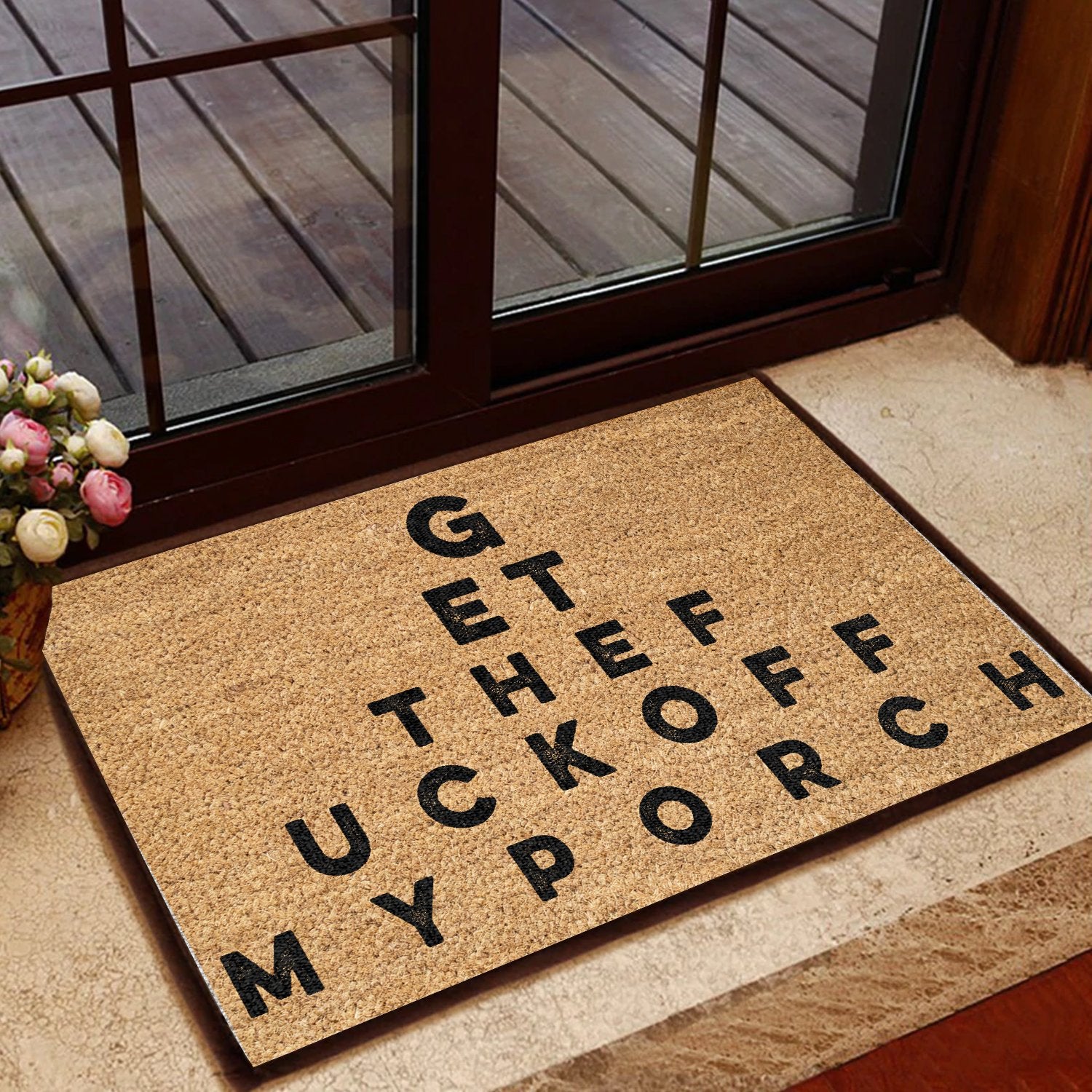 Get The F Off My Porch Coir Pattern All Over Printing Doormat Pre2227