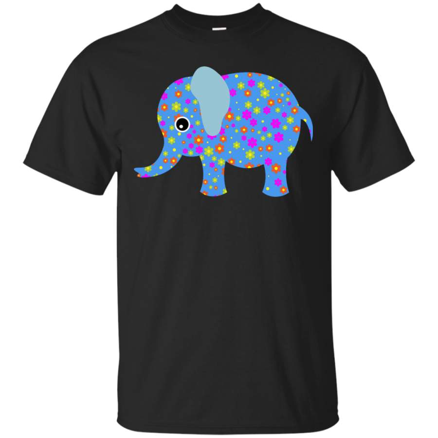 Elephants – Cute Baby Elephant Flower Floral Art Design elephant art T Shirt & Hoodie