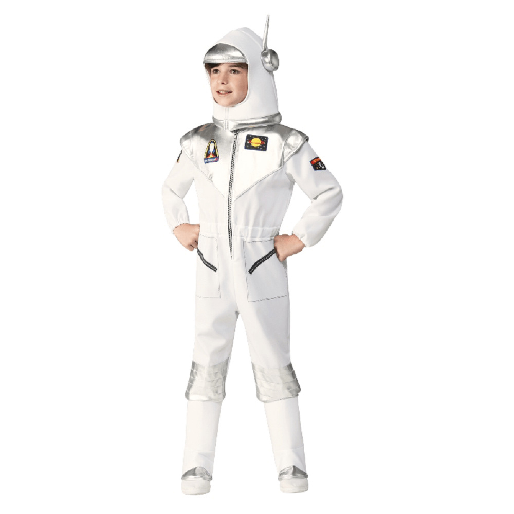 2022 White Space Suit Costume Cosplay Astronaut Uniform Halloween Costume for Kids alx