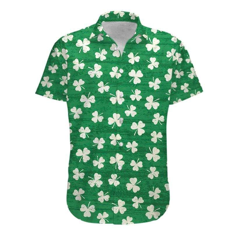 Simple Shamrock Pattern Saint Day Hawaii Shirt For Men Women Adult Ha10655