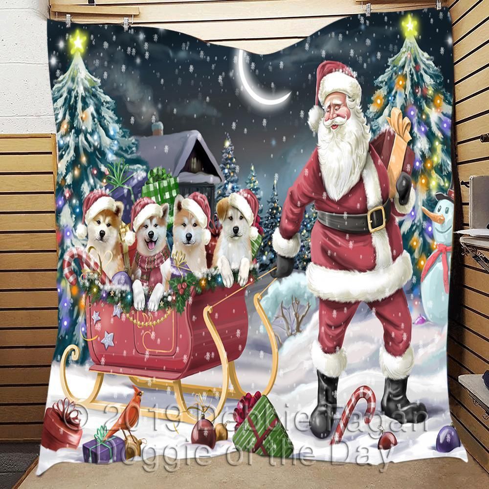 Akita Christmas Quilt Cimrw