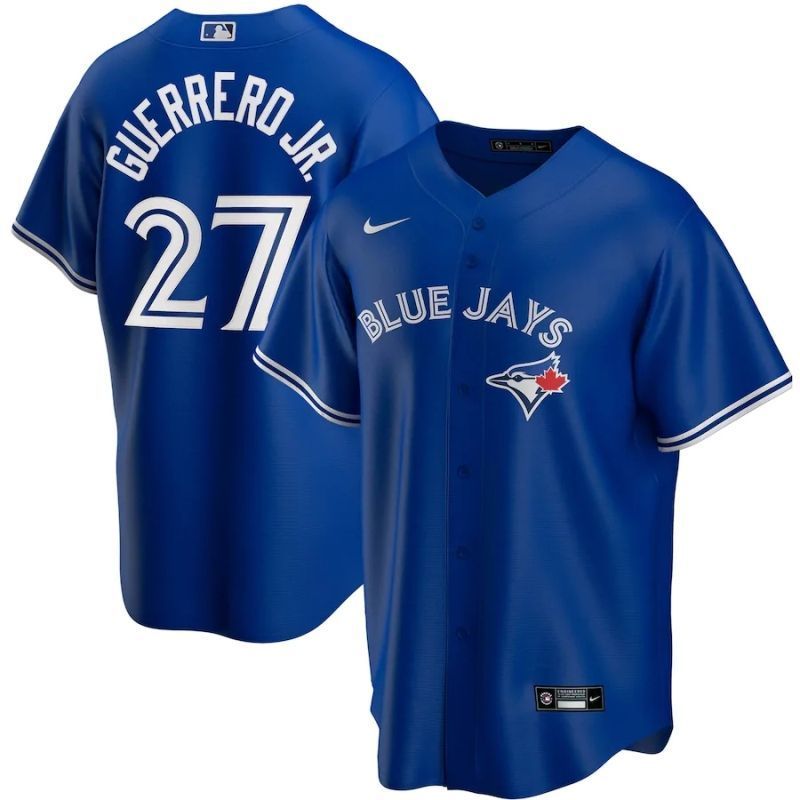 Vladimir Guerrero Jr #27 Toronto Blue Jays 2020 MLB Blue Jersey