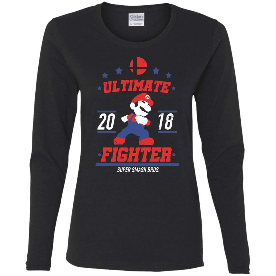 Ultimate Fighter Mario Women’s Long Sleeve T-Shirt