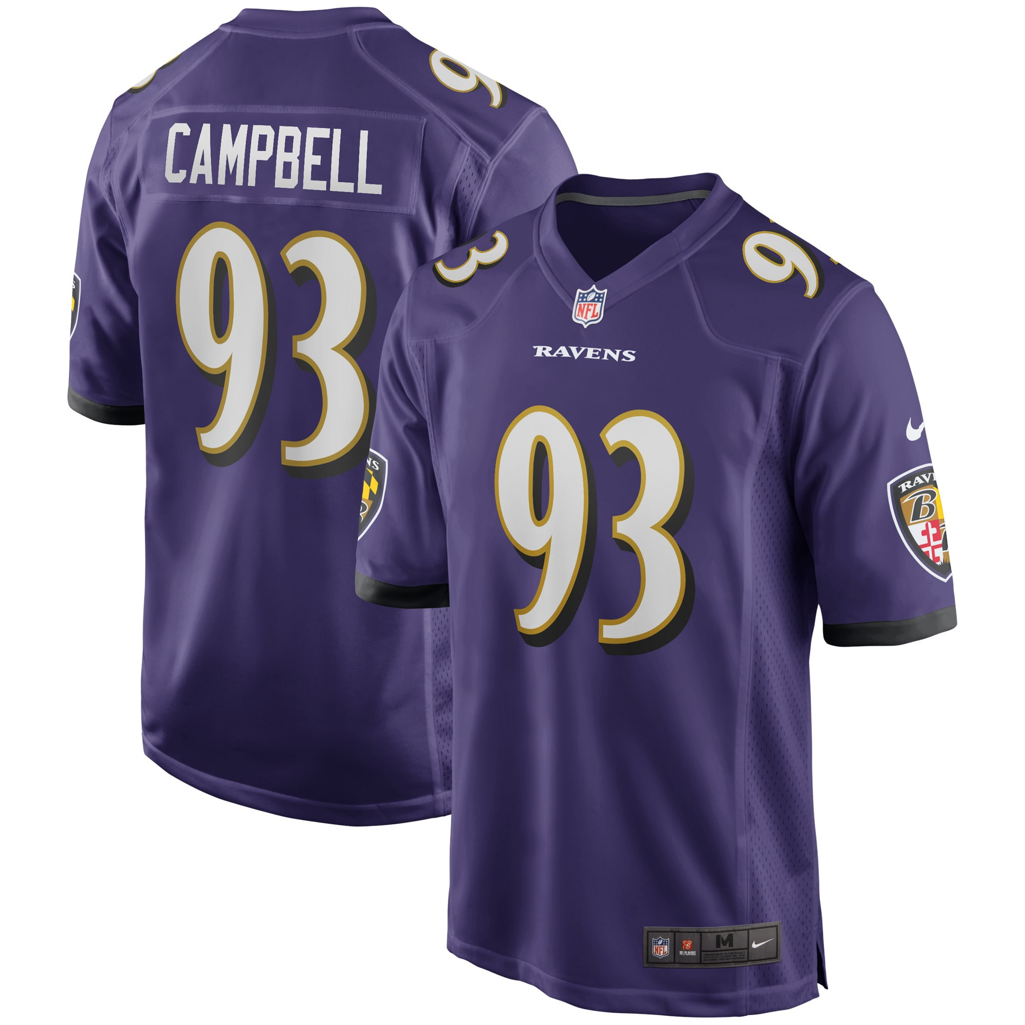 Calais Campbell Baltimore Ravens Game Player Jersey – Purple NFL