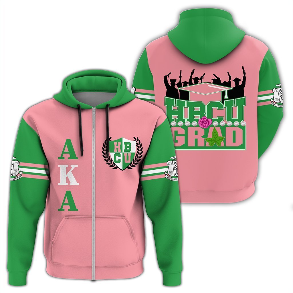 Greek Life Hoodie – Alpha Kappa Alpha Hbcu Graduation Zip Hoodie