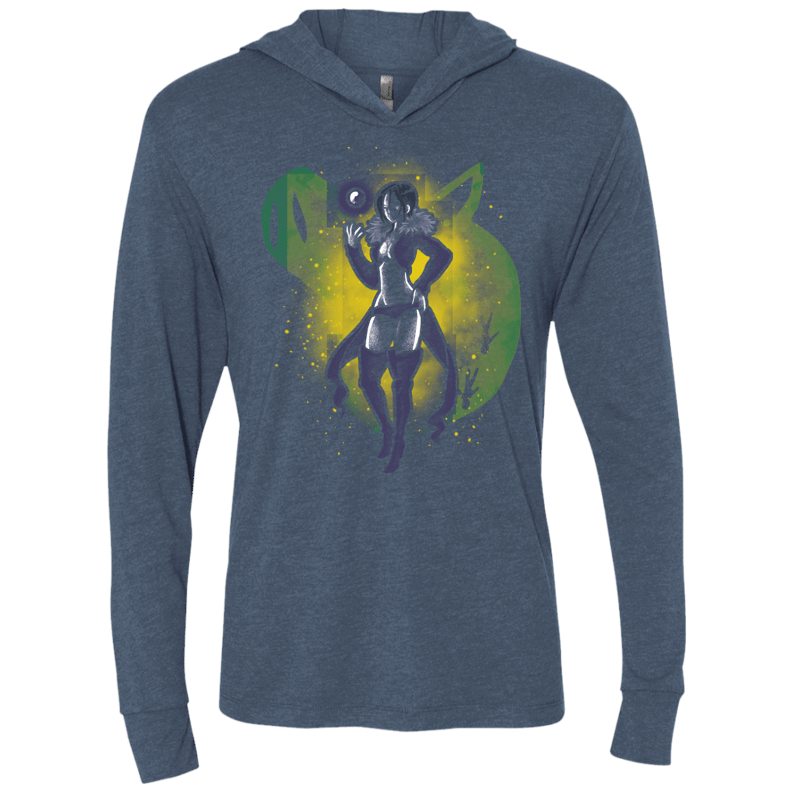 Gluttony Hero Triblend Long Sleeve Hoodie Tee