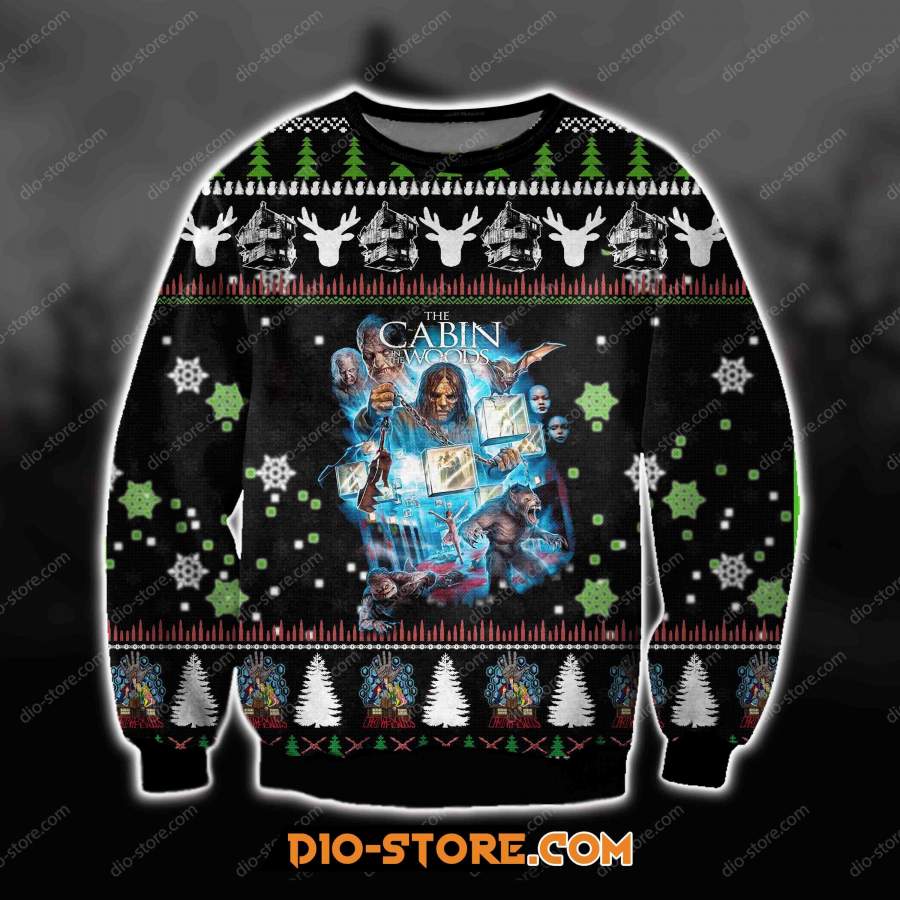 3D ALL OVER PRINT THE CABIN IN THE WOOD FILM UGLY CHRISTMAS SWEATER