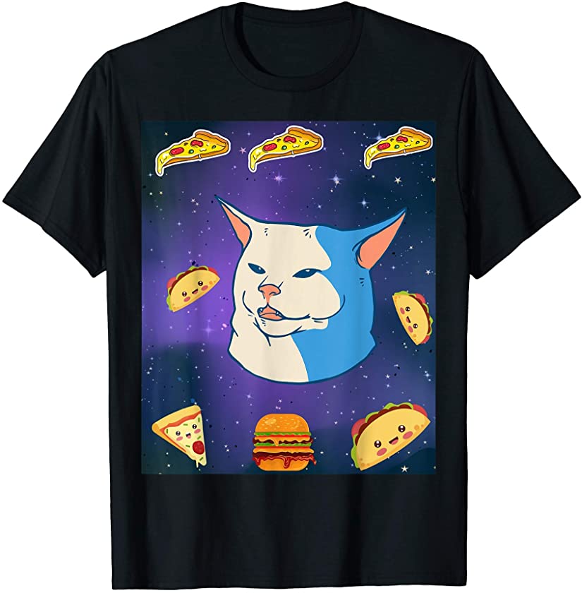 Astronaut Space Cat Meme Taco Pizza Burger Kitten Pet Animal T-Shirt