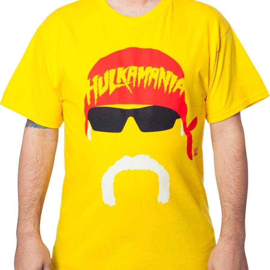 Yellow Hulk Hogan Face T-Shirt