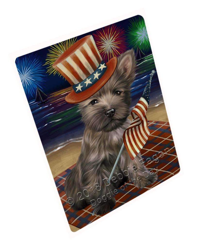 4Th Of July Independence Day Firework Cairn Terrier Dog Blanket Blnkt55389 (37X57 Sherpa)